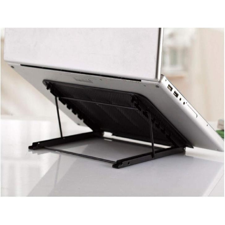 Mesh Ventilated Adjustable Laptop Stand for Laptop/Notebook/iPad/Fire 7/Fire 8/Fire 10/Samsung Tab/Tablet and More (Black)