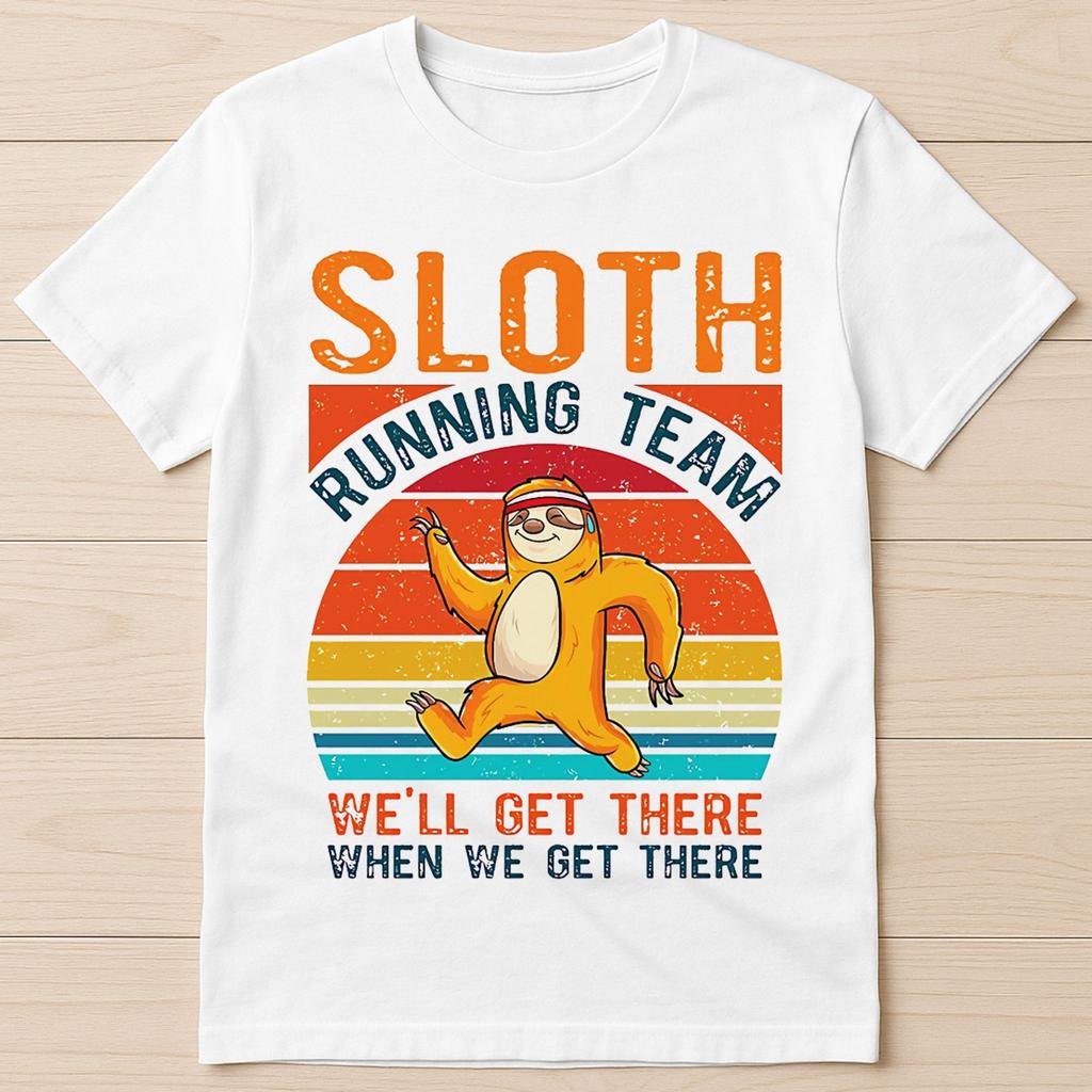 Sloth Running Team Sport GYM Activity Funny Parody Funny Gift Tee T Shirt G2883