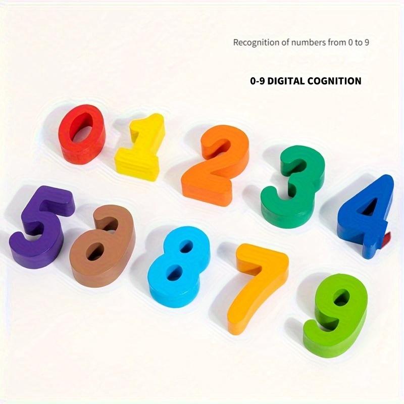 And Toddler Number Shape 0-9 Matching Blocks for Intelligence Box Early Education Educational Toys