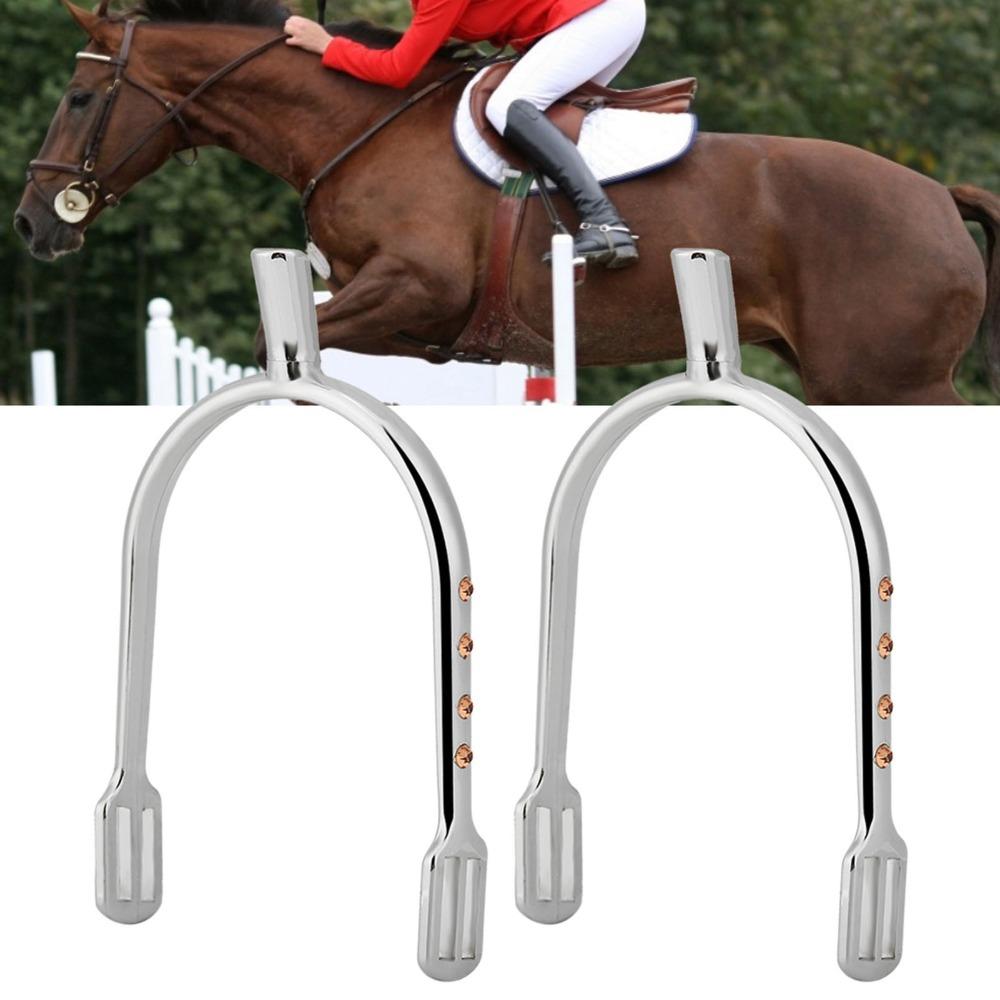 2pcs Aluminum Alloy Chrome Plated Spurs Lightweight Women Spurs Equestrian Spurs  Beginner Use