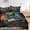 3pcs Nature's Spirit Animal Wolf Printed Bedding Set, Soft and Comfortable Quilt Cover for Bedroom, Guest Room