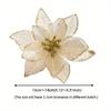 5/10Pcs Glitter Christmas Decoration 13cm Artificial Flowers Xmas Tree Ornament for Home Decor Navidad New Year 2026 Accessories
