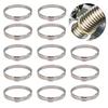 2-10PCS Automotive Stainless Steel Adjustable Universal Clamps Driveshaft Axle Joint Clamps CV Boot Clamps Self-Locking Ties