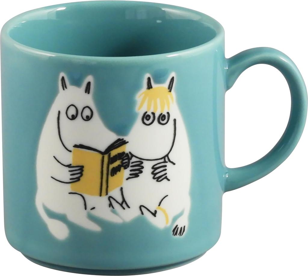 Moomin Large Mug, 350ml, 9x9cm Diameter, Snorkmaiden Design, Moomin Merchandise, Gift for Women, Birthday, Tableware, Made in Japan, Blue, mm8703-11