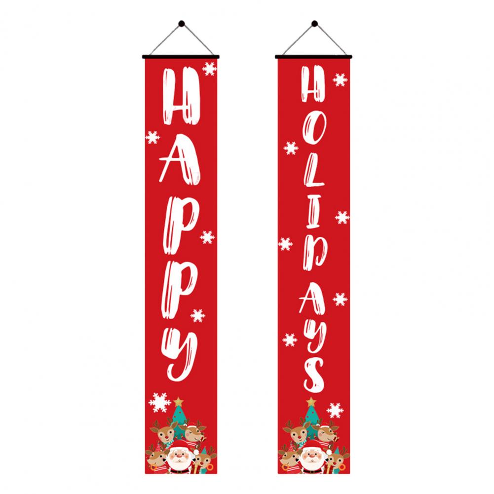 Eye-catching Holiday Sign Christmas Party Decor Festive Christmas Door Banner Tree Decor Set for Winter Home Office for Xmas