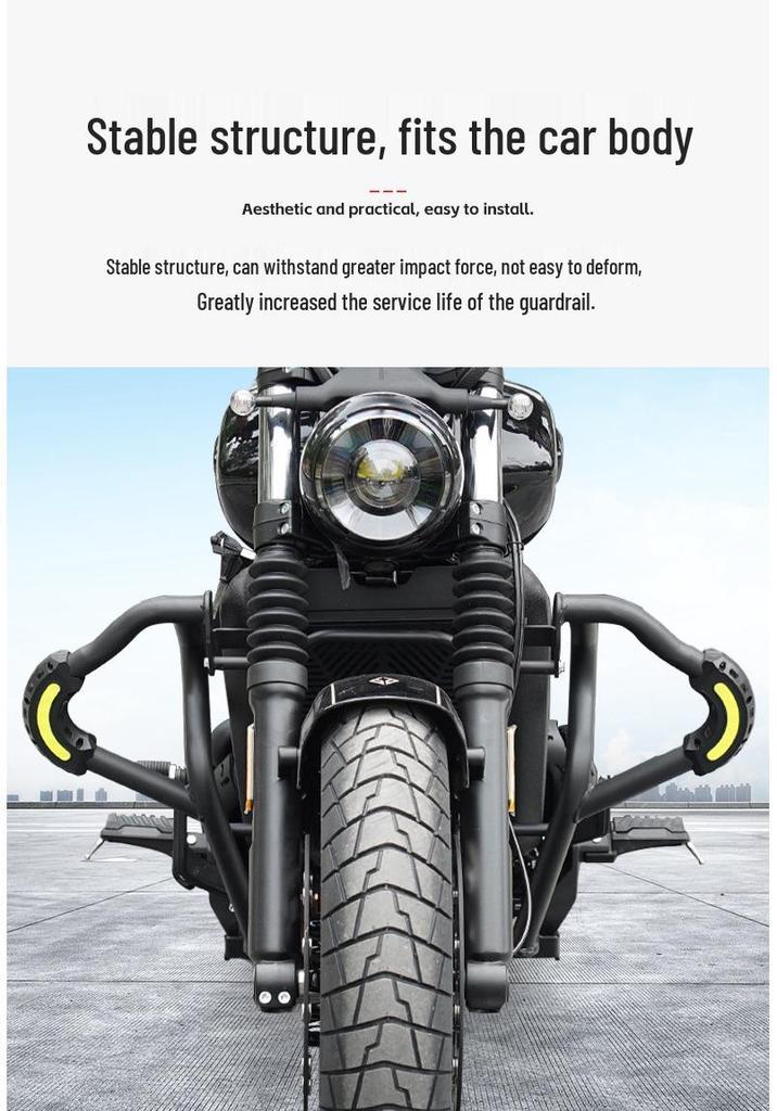 Benda Black Flag 600 Motorcycle Carbon Steel Front Bumper Guard