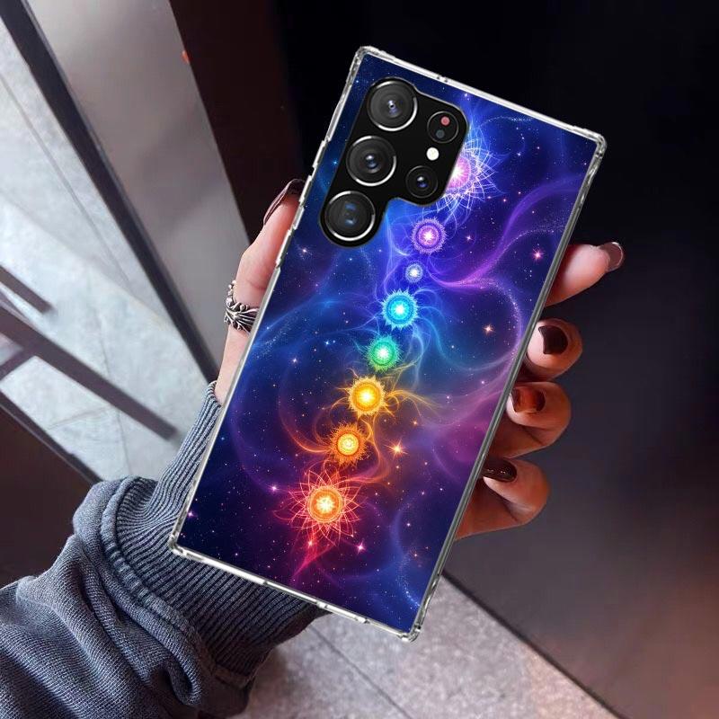 Yoga Chakra Spiritual Energy Universe Phone Case For Samsung Galaxy S26 S25 Edge S24 S23 Ultra S22 Plus S21 S20 FE Soft TPU Back