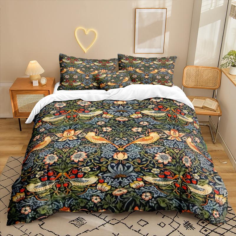 

Серия Цветы Комплект постельного белья из трех предметов с 3D цифровой печатью Простыня Пододеяльник 90 * 200 two-piece set