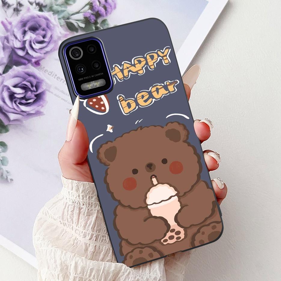 For LG K52 K62 2020 Case LM-K520 LM-K525 Stylish Love Heart Painted Cover Soft TPU Phone Case For LG K62 K 52 LGK52 LGK62 Fundas
