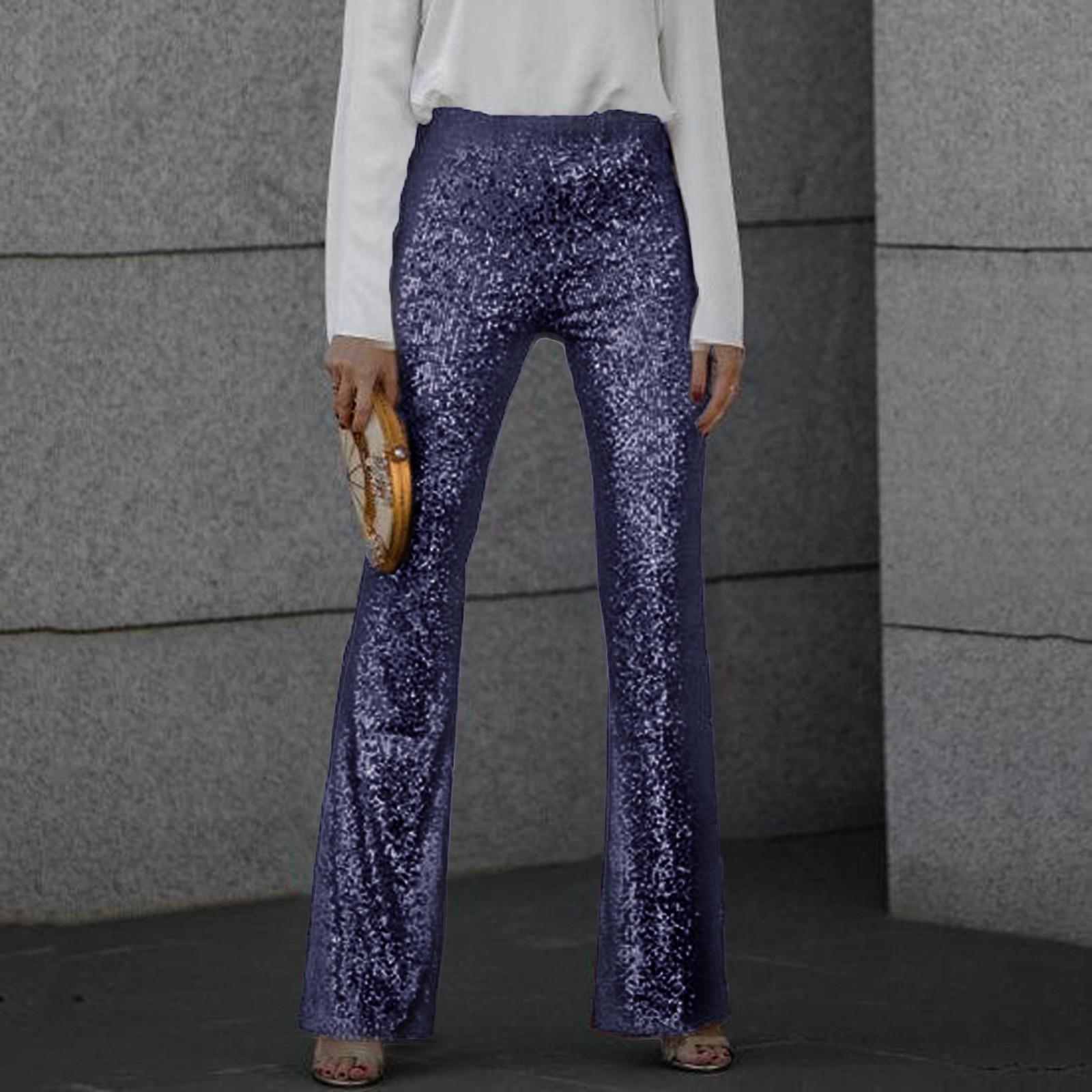 Pants For Women Dressy Casual High Waisted Stretch Cropped  Pants Trendy Summer Pants With Pockets S