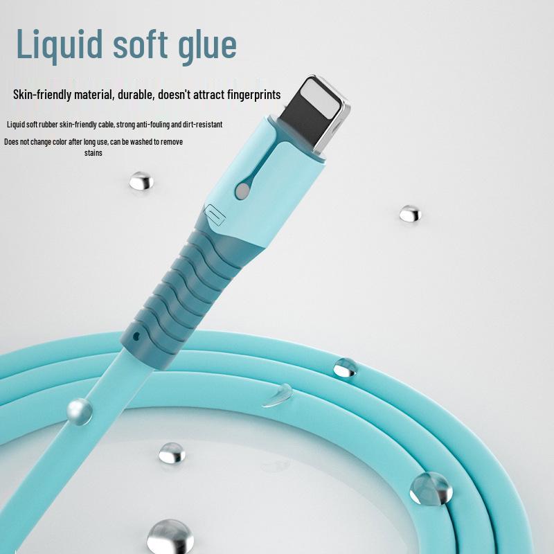 Liquid Silicone Apple Fast Charging Cable for iPhone 13, XR, 11, XS, 12, 8 Plus, 7, 6S