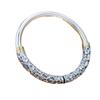 Zuyin 999.9 Vintage Auspicious Cloud Gold Hoop Stick Solid Bracelet, Pure Silver Ethnic Style, Male and Female Personality, Small and Popular Bracelet