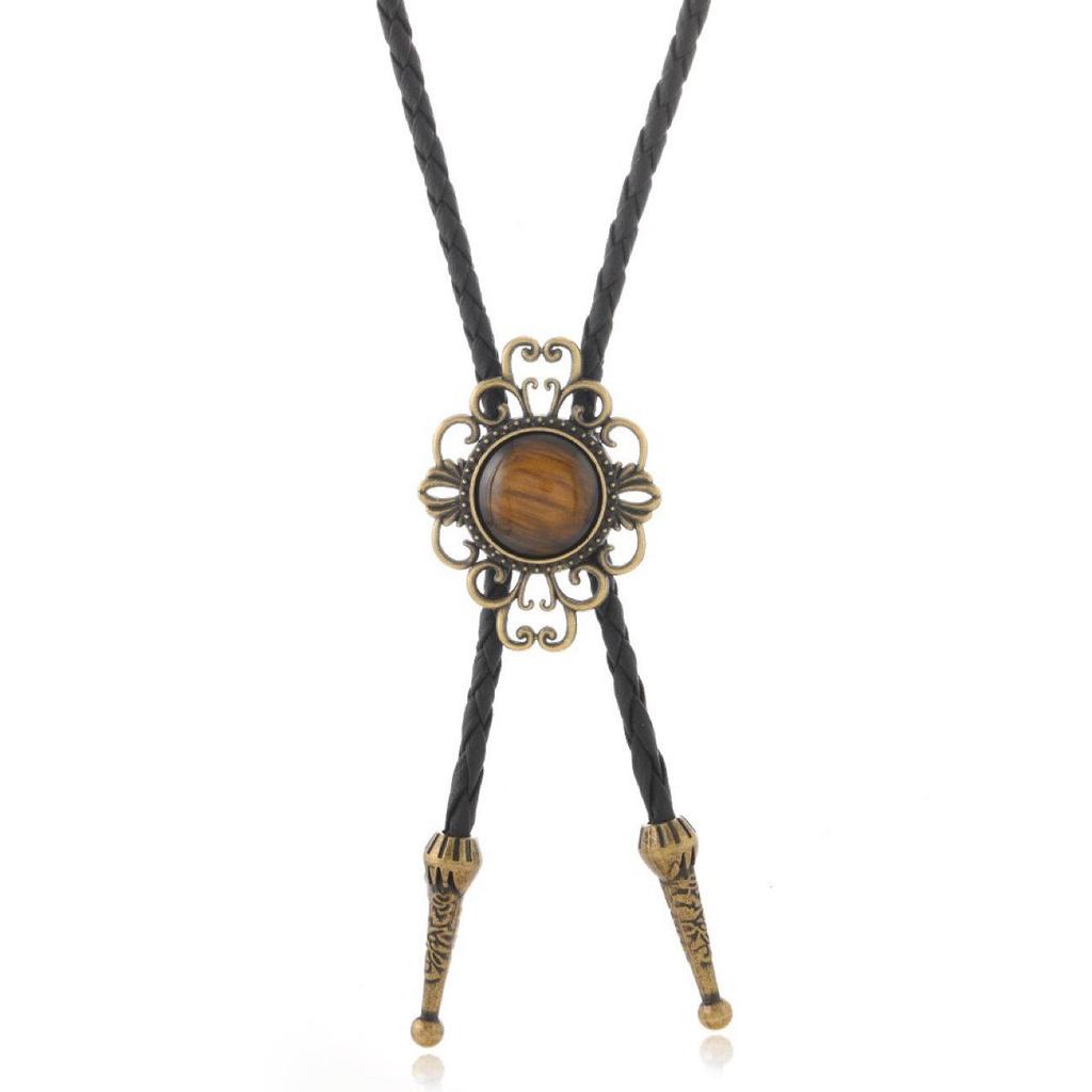 Southwest Tribal Alloy Bolo Tie Pendant Necklace for Men