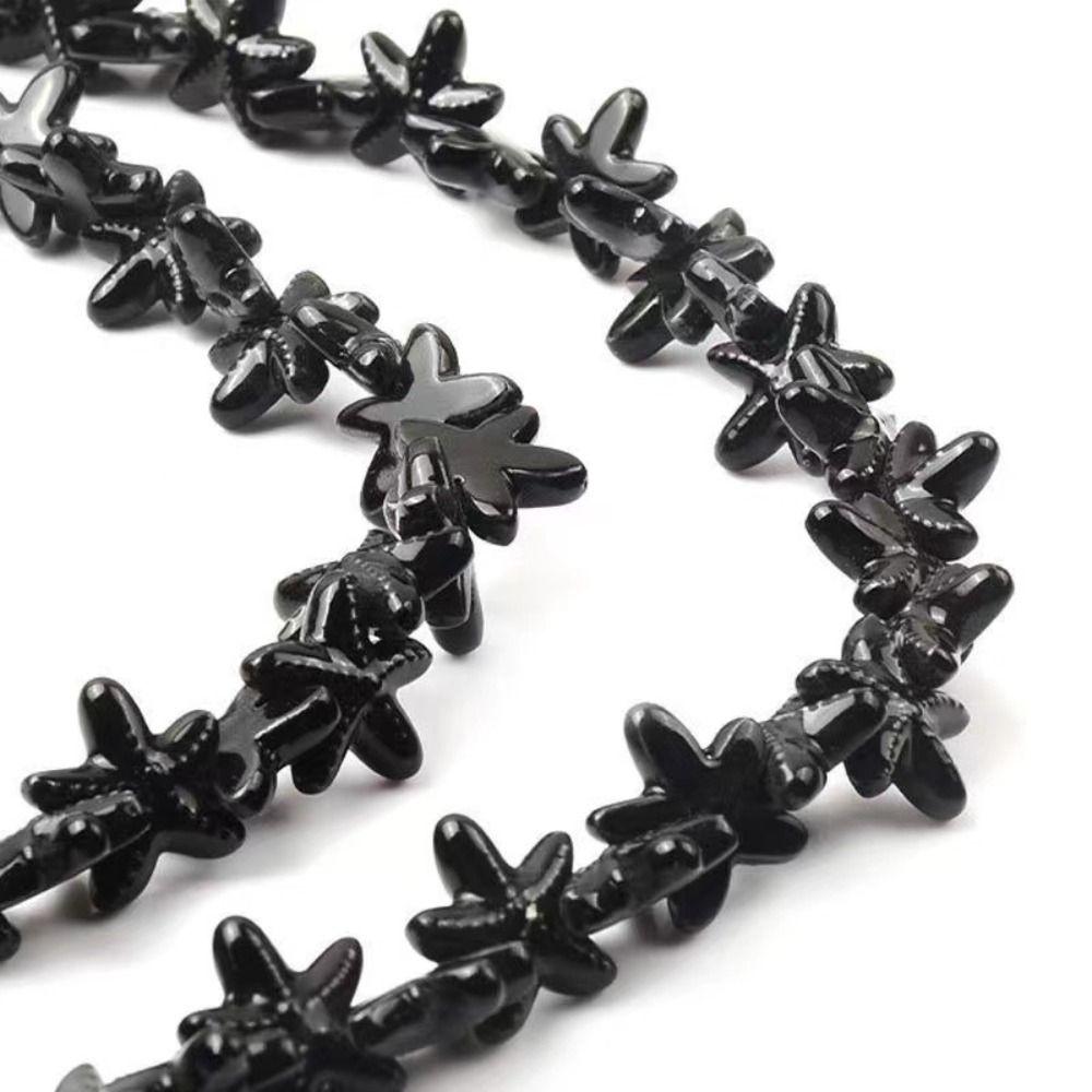 10pcs Handmade Craft Ceramic Spacer Loose Beads Ceramic Jewelry Making Material Starfish Bead Women