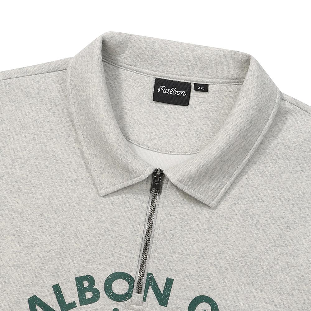 MALBON GOLF Collared Airy T-Shirt Gray (Man)