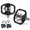 BUCKLOS MTB Pedal for SPD System Bicycle Mixed Pedal Mountain Bike Self-locking Pedals Aluminum Alloy MTB Bike Clipless Pedals