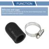 1 Set 30mmL 20mm079" ID Car Silicone Rubber Hose End Cap with Clamps Universal