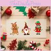 Kids Diy Interactive Puzzle Set With Cute Cartoon Christmas Santa Face Stickers