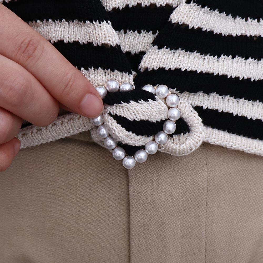 Pearl Clothing Accessories Clothes Waist Buckle Corner Knotted Buttons Brooch Scarf Buckle