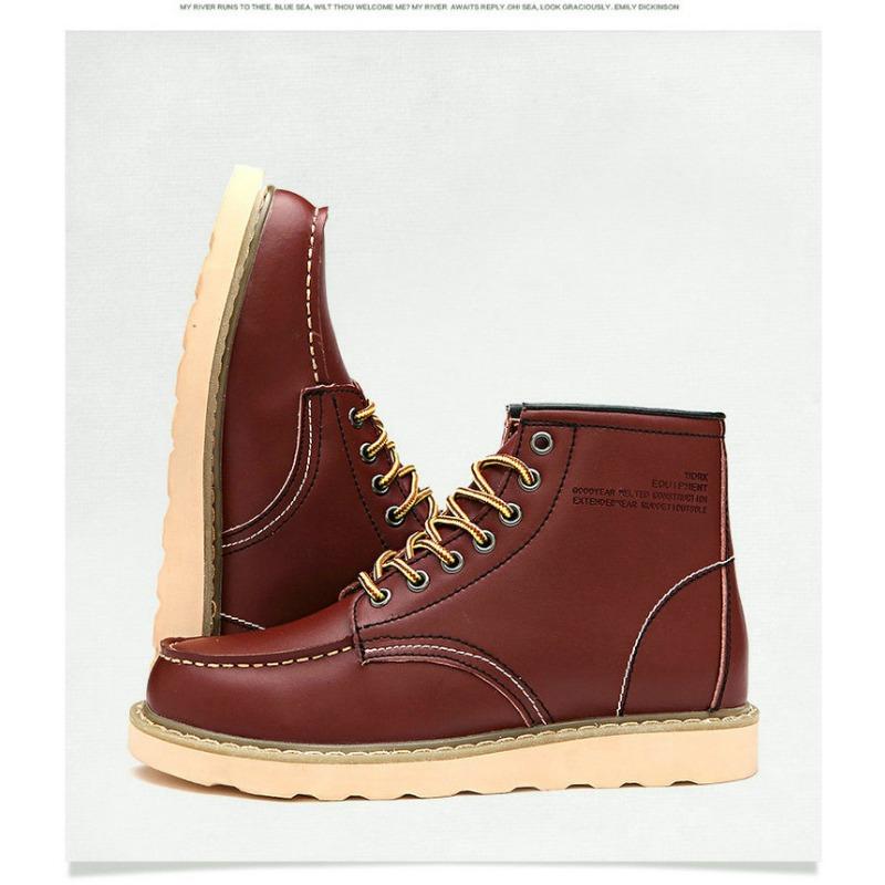 Stiefel Herren Casual High Top Schuhe Paar Arbeitsstiefel Große Schädel Schuhe