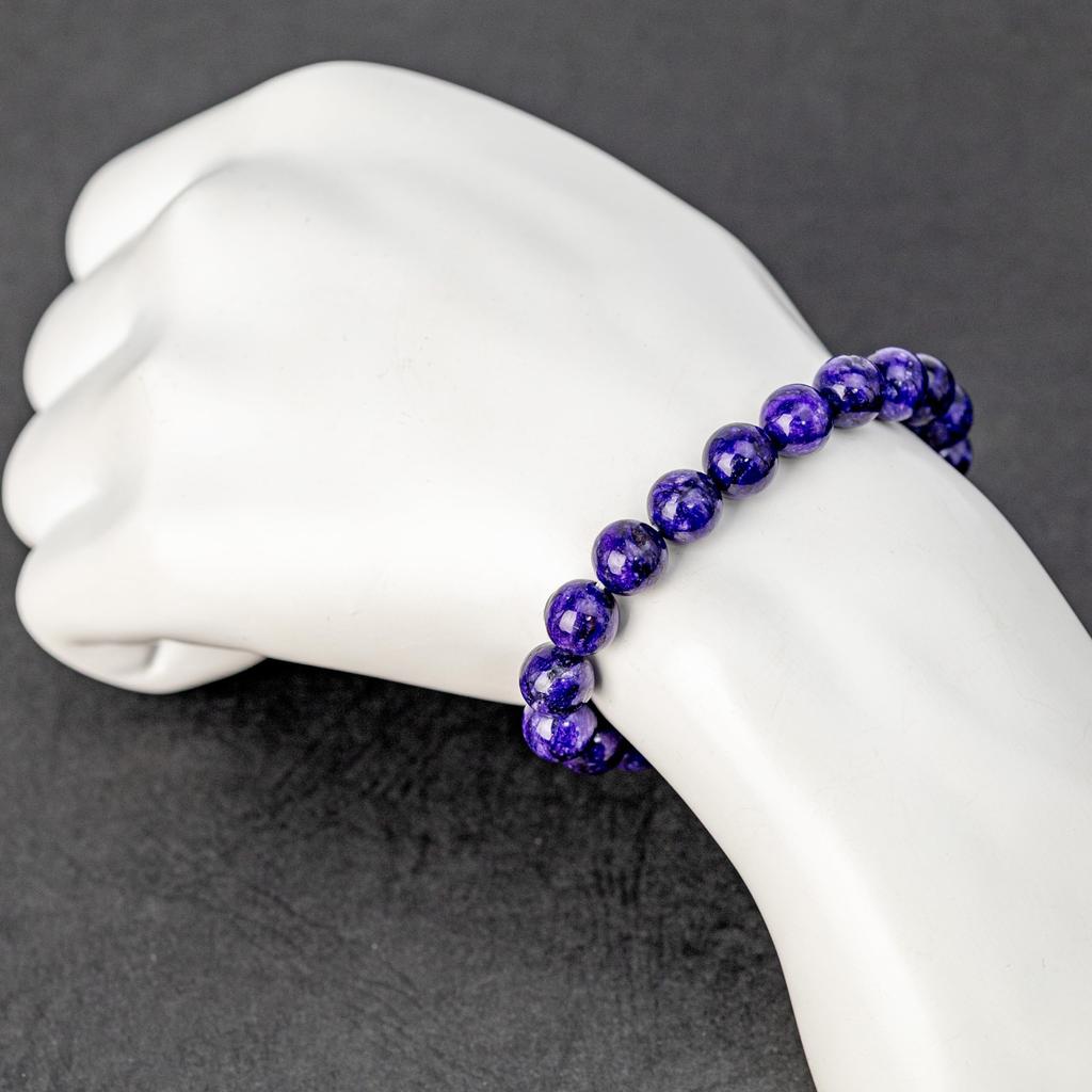 Charoite 10mm Inner Circumference 15cm Bracelet Natural Stone Power Stone from Russia in Paulownia Box [Sekki] [b669-15]