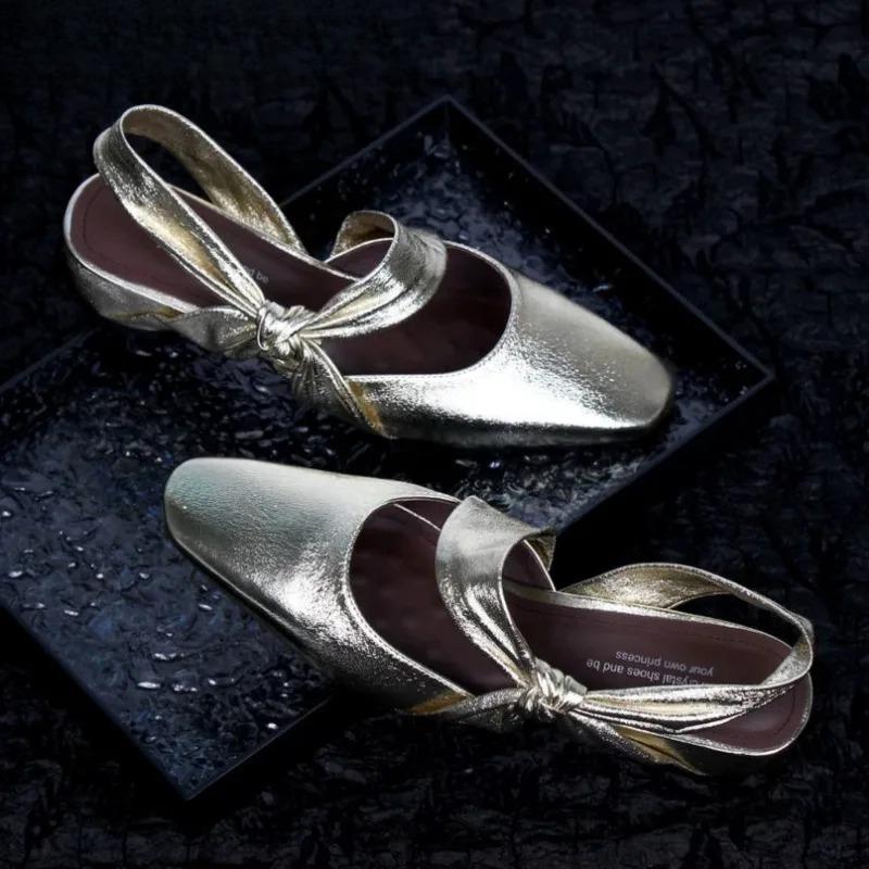 Wedges Women's Sandals High Heels Woman Slippers Shoes Square Toe Luxury Slingback 2025 Summer New Shallow Dress Trend Pumps