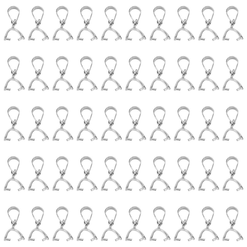 50Pcs Pendant Buckle Connector Pinch DIY Making Charm Connection Emerald Clip Craft Supplies