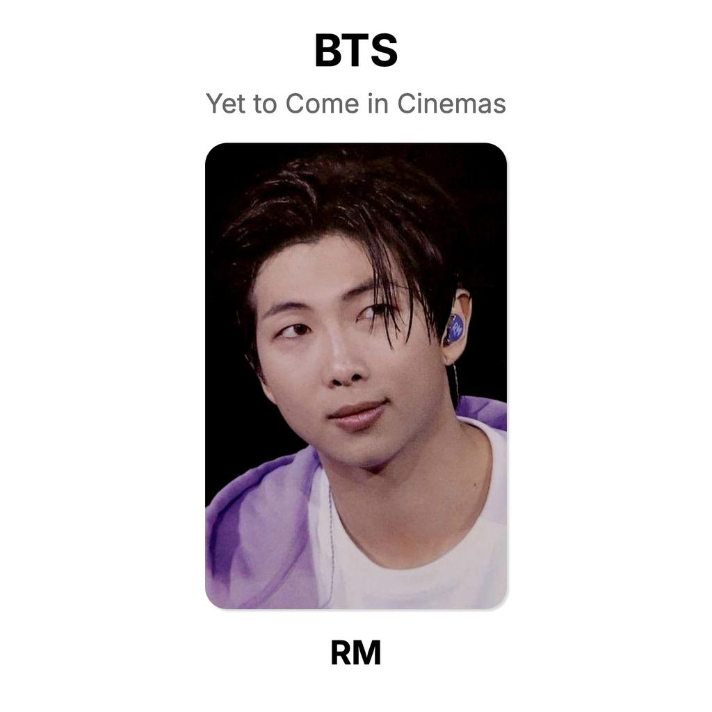BTS Yet to Come in Cinemas Official Photocard