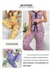 Women's Summer Imitation Silk Camisole & Long Pants Home Wear Set
