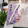 Purple Charm Tulip Phone Case For Samsung Galaxy A37 A57 Liquid Silicone Cover