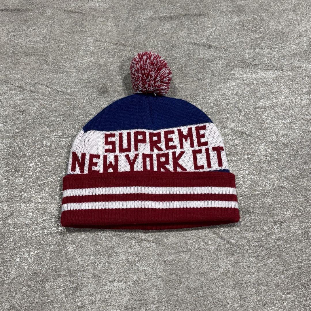 

[Б/У] SUPREME Шапка с помпоном вязаная
