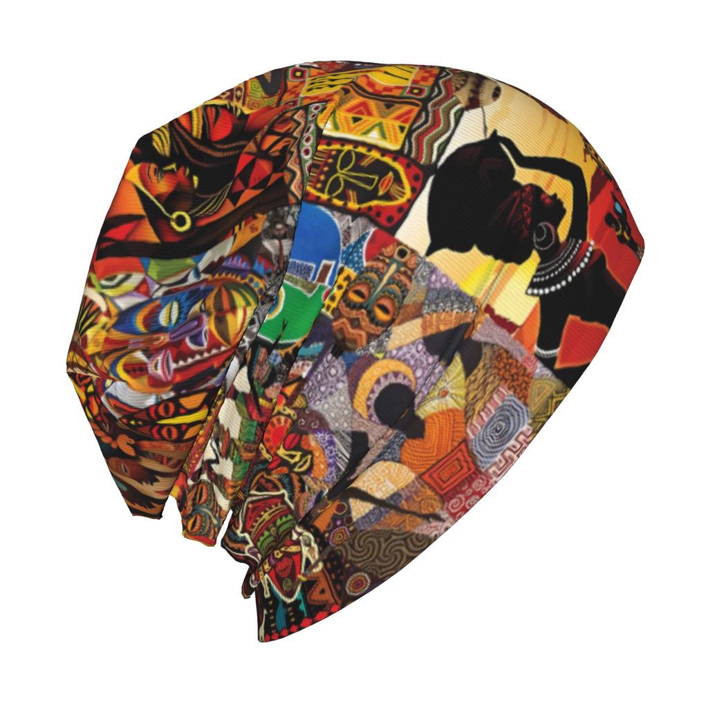 Biihudu African Tribal Hats For Women & Men - Funky Bonnet Beanie With Tribal Patterns, Ethnic Cultural For Festivals, Parties,