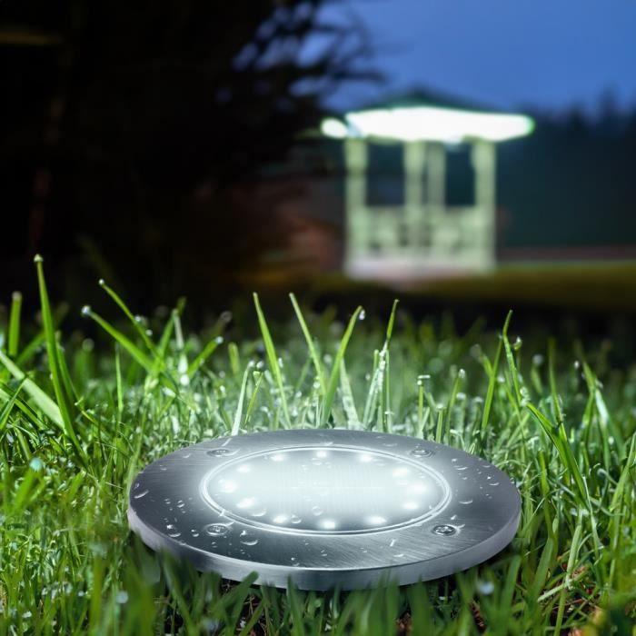 Projecteur solaire de jardin - maclean - mce318 - 12 led smd - ip44 - 4000k - 0.7w