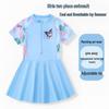 2024 Girls' One-Piece Skirt Swimsuit - Summer Swimwear for Small, Medium, and Large Children