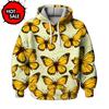Arrivals Colorful Butterfly 3D Print Hoodie Women Streetwear Oversized Pullovers Hoodie Sweatshirts Female Hooded Clothing