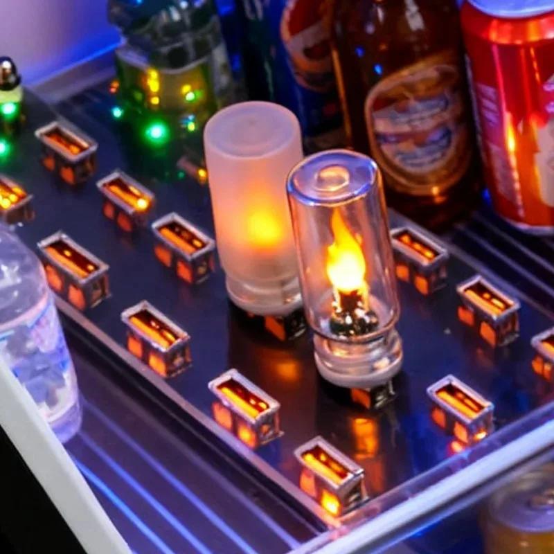 Auto-Innenraumbeleuchtung, Ambiente-Lampe, Nachtlicht für die Weihnachtszeit, 5V USB LED-Blinkkerzenbirne