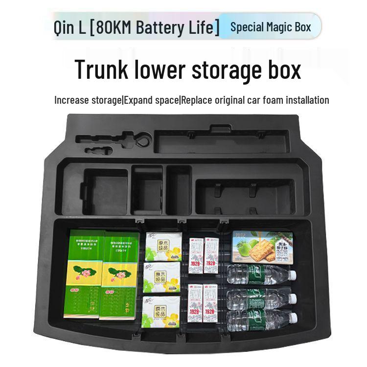 Trunk Storage Box for 24 BYD Models: Qin, L, Seal, 06 - Lower Layer, 80KM Range