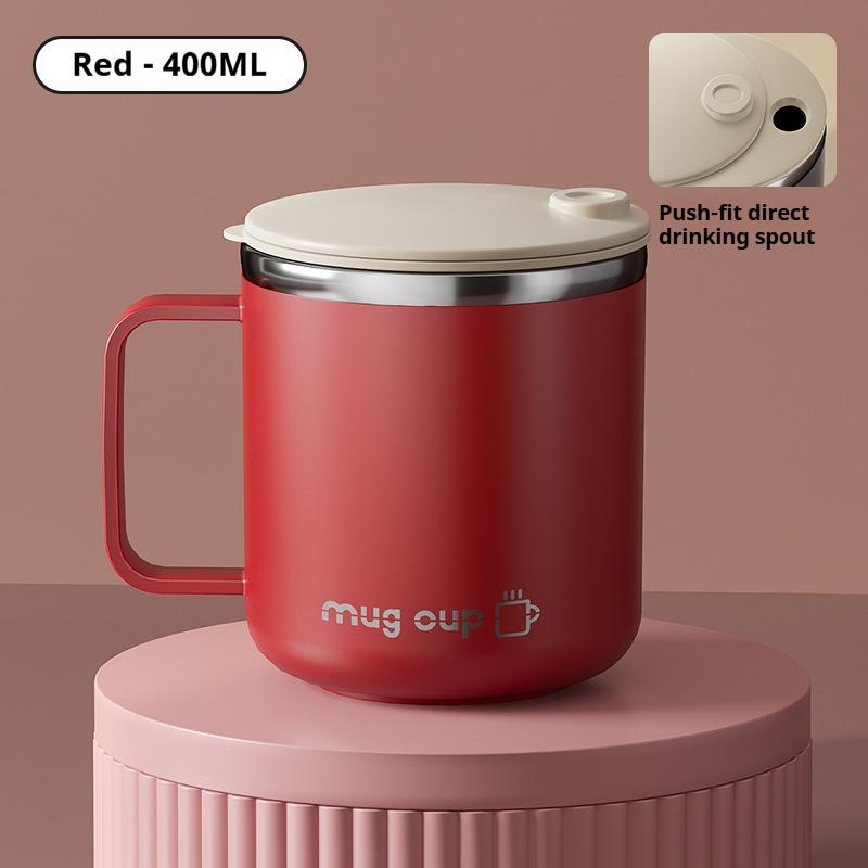 400ML Leak Proof Drinking Cup Stainless Steel Coffee Cup With Lid Drinkware Double Wall Water Bottle Thermal Cup Milk Coffee Mug
