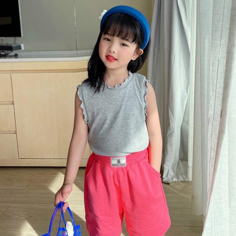 Letnie dziewczęce dzianinowe podkoszulki wspaniałomyślne fajne najniższe koszule na co dzień w cukierkowym kolorze topy