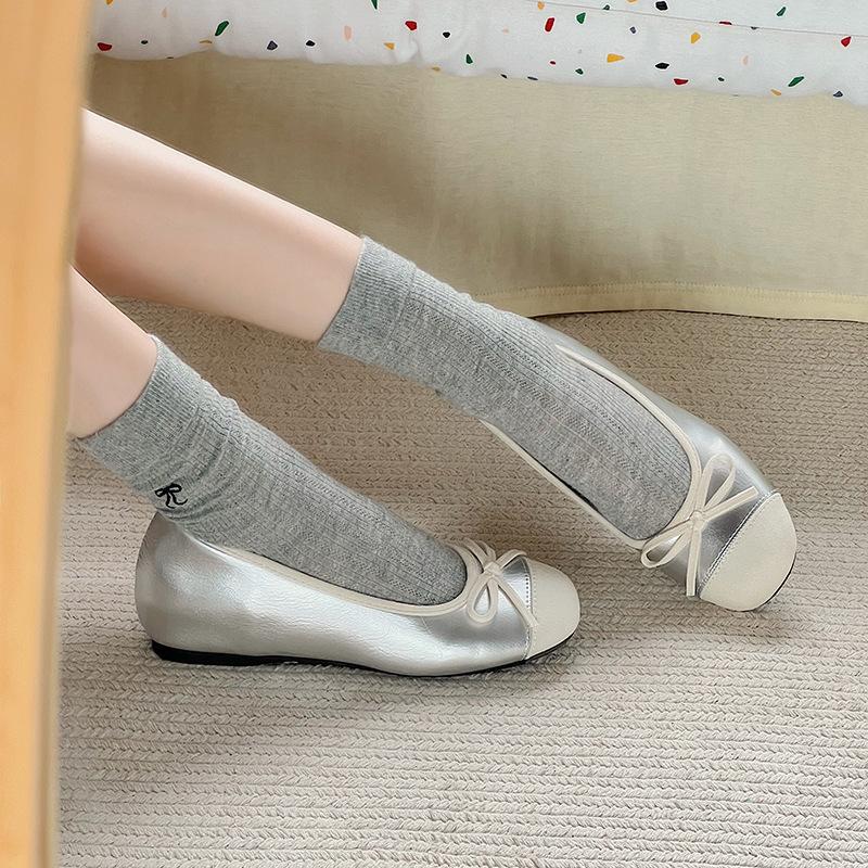 Flat Bottom Temperature Increase French Red Doudou Single Shoes 2025 Summer New Soft Sole Flat Heel Temperament Ballet Shoes