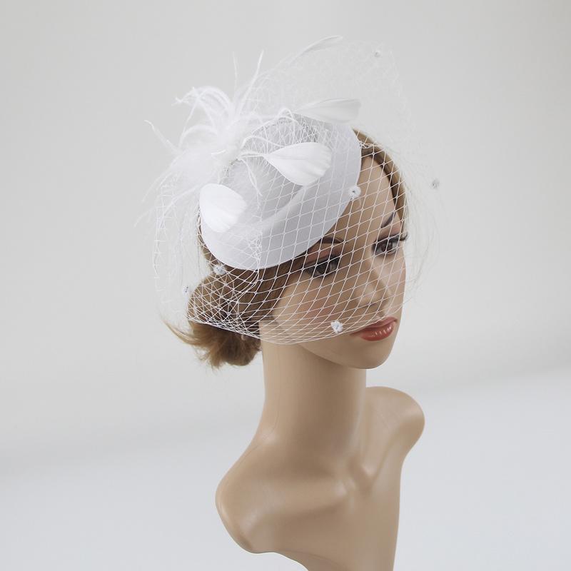 Women Retro Headband Clip Berets Sinamay Headband Fascinator Wedding Ascot Hat