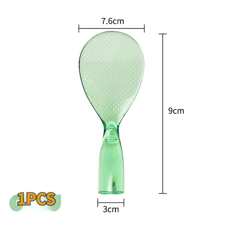 2 шт. Портативная прозрачная ложка для риса пищевого качества, пластиковая мерная ложка для риса, антипригарная, термостойкая кухонная ложка 1 PCS