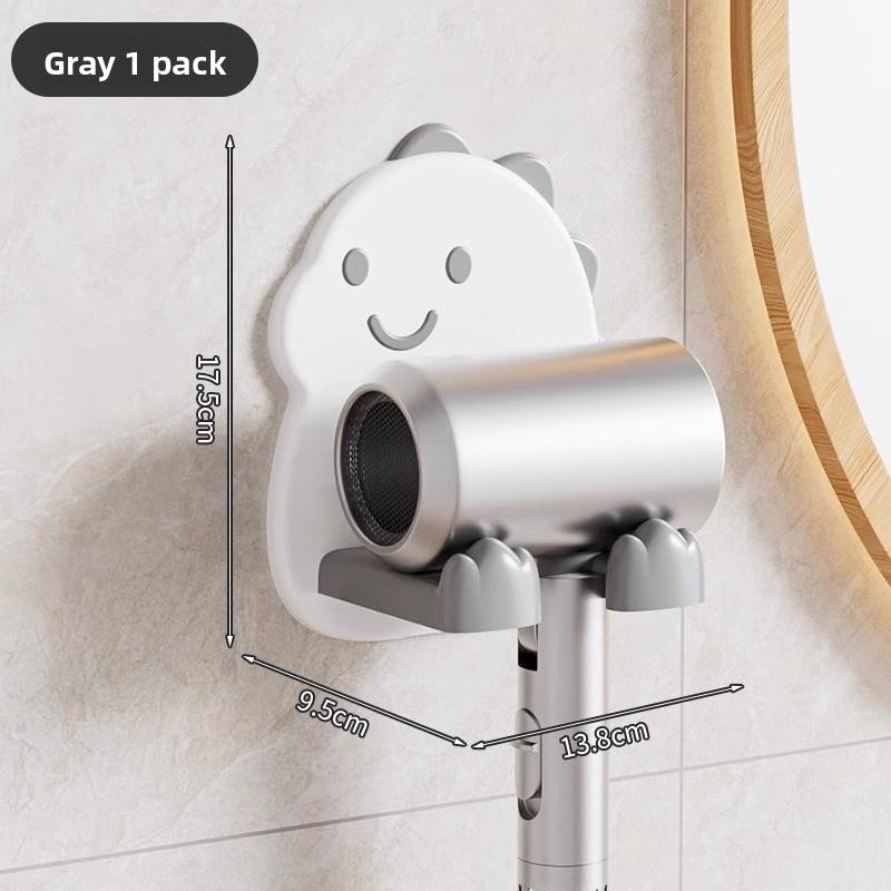 

Милый держатель для фена в виде маленького динозавра для ванной комнаты, дома, креативный Grey