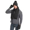 3Pcs Winter Warm Knit Beanie Hat Touchscreen Gloves Scarf Set for Women Men Skiing Skating Camping Driving Outdoor Sports Gifts