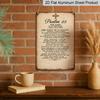 2D Flat 1pc Psalm 23: The Lord Is My Shepherd Aluminum Sign - Vintage Verse Wall Art with Hebrew Scripture, Religious Decor Suitable for Home