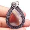 Pendant Banded Agate Gemstone Mother'Day Gift Silver Jewelry 2.25"