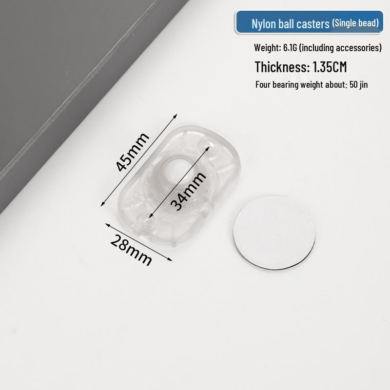 Cicha Samoprzylepna Podstawa Mobilna: Uniwersalne kółko bez wiercenia z pogrubionym łożyskiem kulkowym do użytku domowego