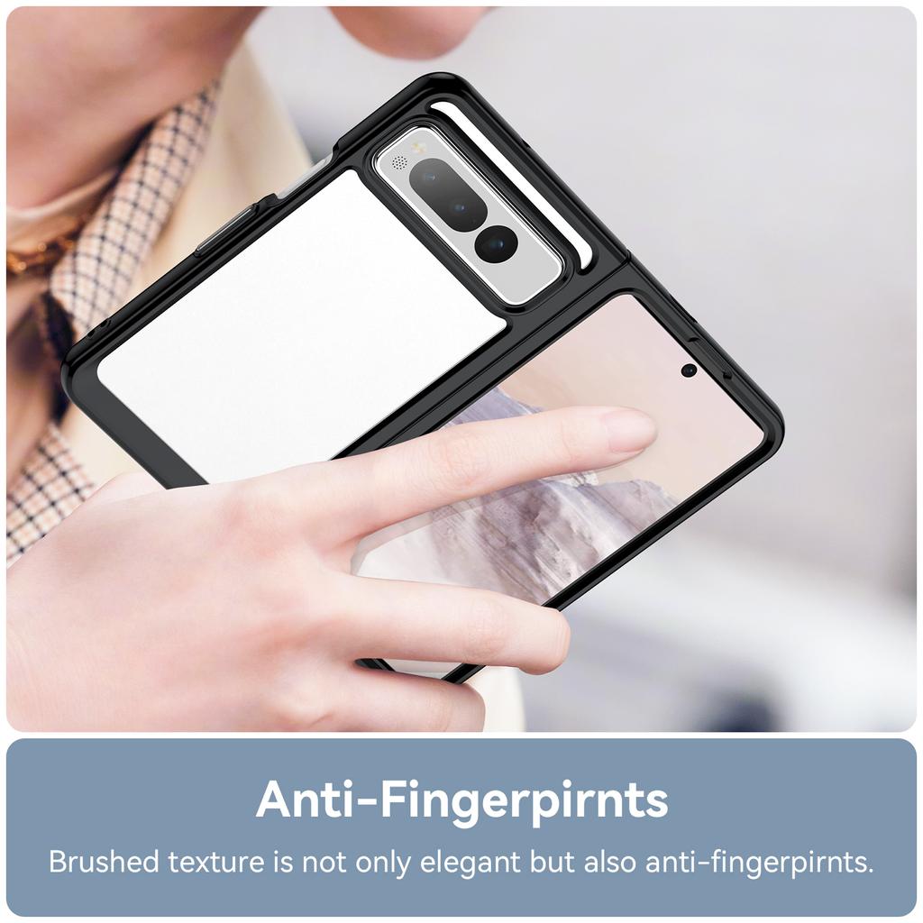 Colorfull Transparent Protective Colorful  TPU Case for Google Pixel Fold Protective Shockproof Full Touch  Protection Cover