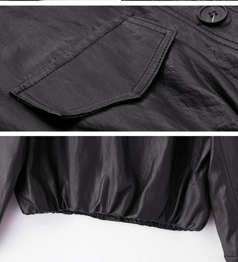 Women's Versatile Motorcycle PU Leather Jacket - Spring/Autumn 2025 Collection, Style XG9969