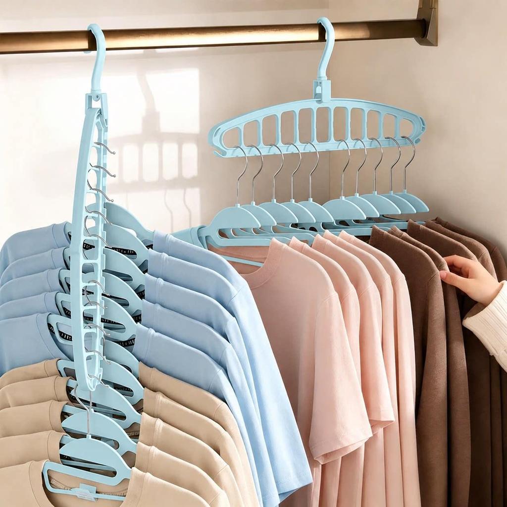 Space-Saving Multi-Functional Folding Clothes Hanger for Home & Dorm Use - Magic Drying Rack and Storage Solution
